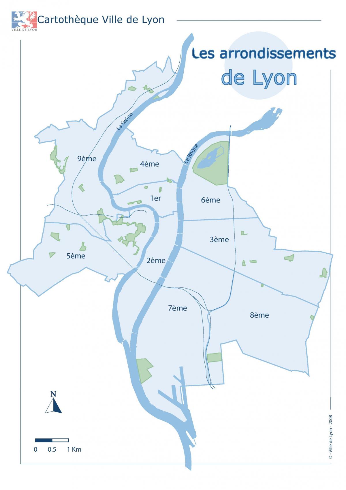 Plan districts Lyon