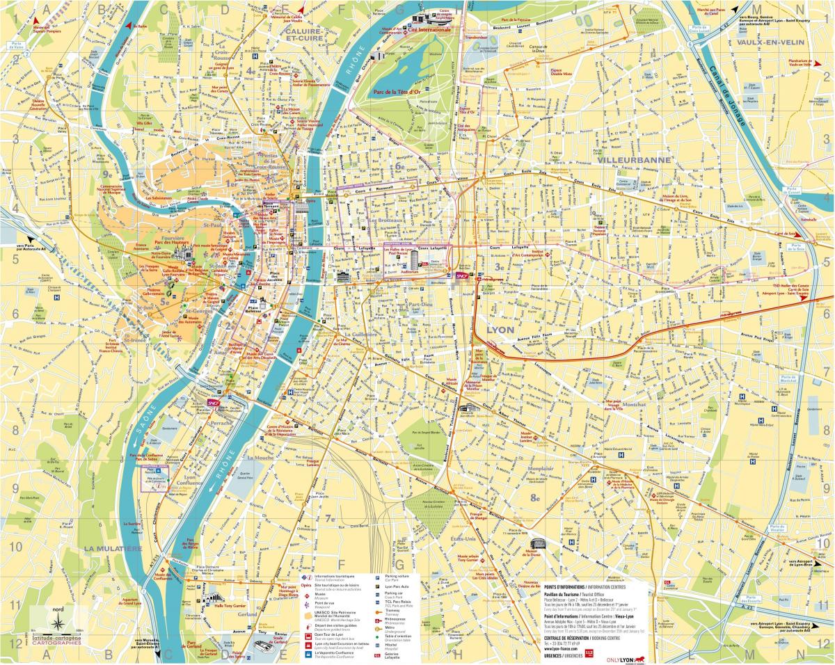Plan de la ville de Lyon